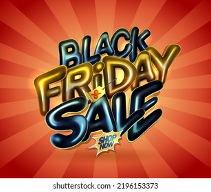 Black friday sale, vector web banner or flyer advertising design template