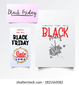 Black friday. Sale - Vertical, Horizontal Square Banner