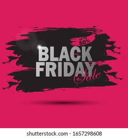 Black Friday Sale Web Banner Design Template. Advertising poster. Modern Vector illustration.