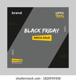 black friday sale web banner template design