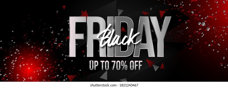 Black friday sale web banner layout design template. Advertising Poster design.Vector illustration.