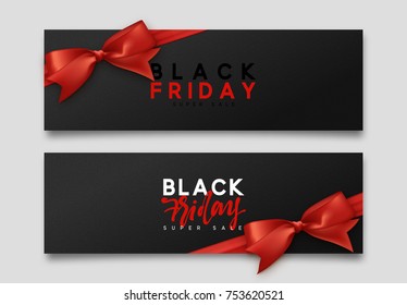 Black friday sale. Web banners, vector illustration.