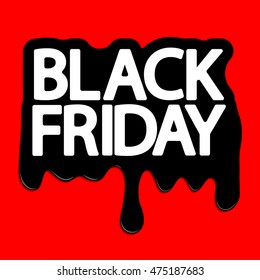 Black Friday Sale, weekend background, design template, vector illustration 