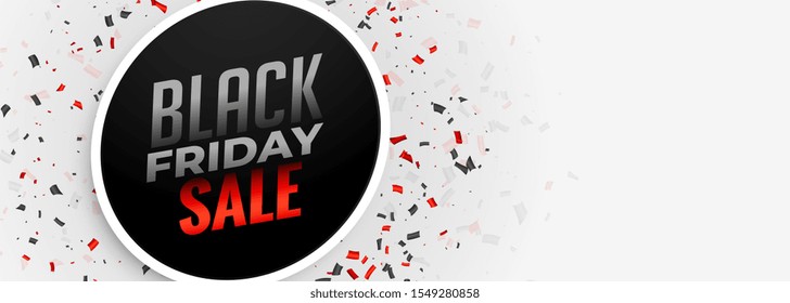 black friday sale white banner design 