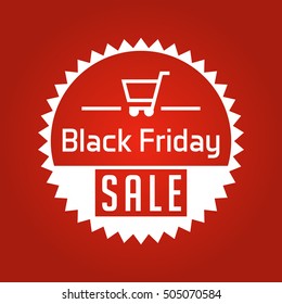 Black Friday Sale White Stamp Badge