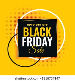 black friday sale yellow banner design template