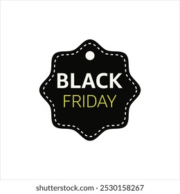 Black Friday Sale Black and Yellow Dotted Badge