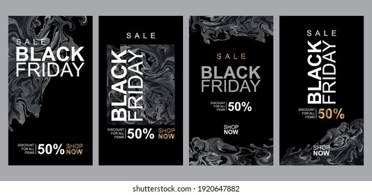 Black Friday Sales 50% Discount Banner Design Template For Social Media Story, Web, And Print Advertisement