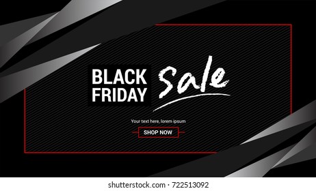 Black Friday sales background banner or poster