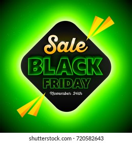 Black Friday sales background template, special offer, end of season. Vector illustration