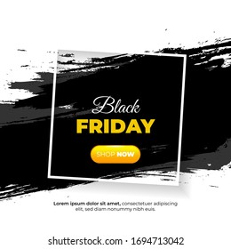 Black friday sales background with watercolor stains