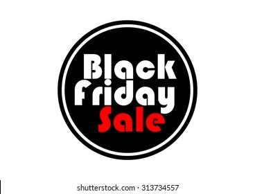 Black Friday sales badge, vector illustration isolated on white