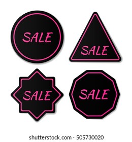 Black Friday sales banner, tag vector set. Black friday design illustration. Sale badge, tag, label, banner.