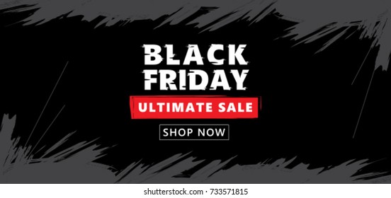 Black Friday Sales banner. Template, Vector illustration