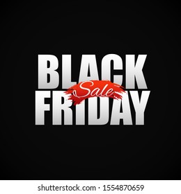 Black Friday. Sales Banner. Vector illustration. Black tag, round banner.	