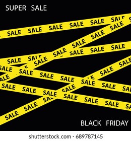 Black Friday sales, banner, vector