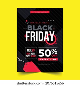 black friday sales flyer template vector design illustration