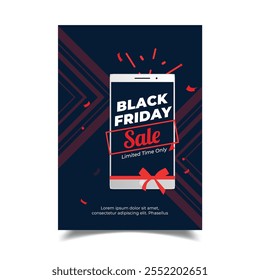Black Friday Sales Flyer Template Vector Illustration