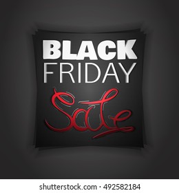 Black Friday sales flyer. Vector illustration.