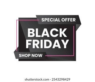 Black Friday Sales Label Tag Deal Set Banner