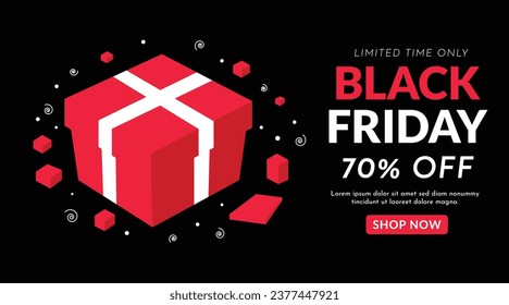 black friday sales promo discount ads banner layout template vector design