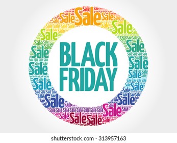 Black Friday Sales stamp vector words cloud, business concept background