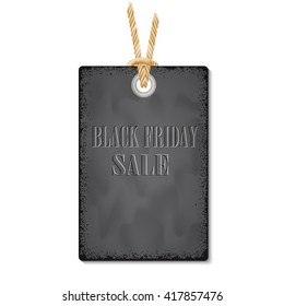 Black Friday sales tag. 