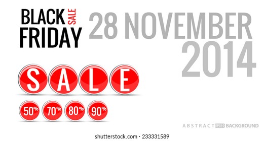 Black Friday sales tag.  28 november 2014 Vector EPS 10 illustration.