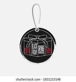 Black Friday sales tag for background, Free Vector
