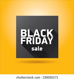 Black Friday sales tag or banner. vector illustration