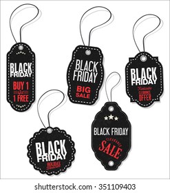 Black Friday sales tag collection 