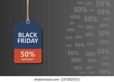 Black Friday sales tag. Black Friday design, sale, discount, advertising, marketing price tag.