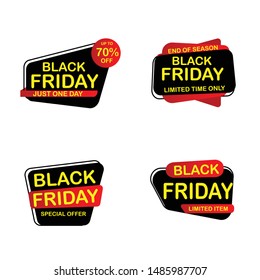 Black Friday Sales Tag and Discount Banner collection.