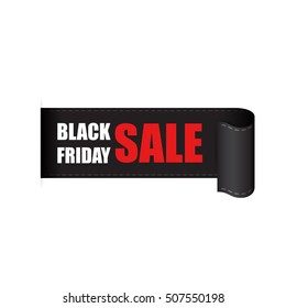 Black friday sales tag. Discount sticker vector illustration.