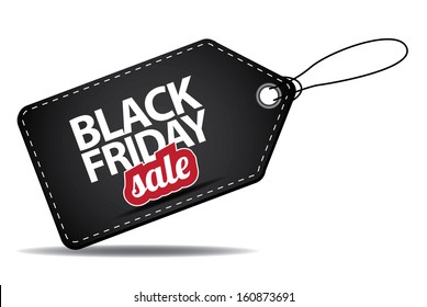 Black Friday sales tag. EPS 10 vector, grouped for easy editing. No open shapes or paths. Black friday design, sale, discount, advertising, marketing price tag. Clothes, furnishings, cars, food sale,