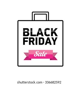 Black Friday sales tag icon. vector illustration