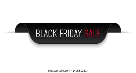 Black Friday sales tag. Realistic sale, discount tag.