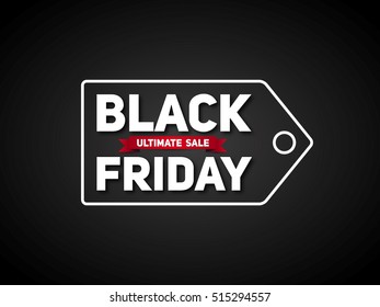 Black Friday sales tag. Shape Black friday design, sale, discount, advertising, marketing price tag. 