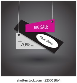 Black Friday sales tag template.