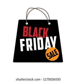 Black Friday sales tag. vector illustration