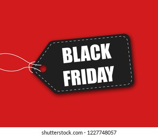 Black Friday sales tag. Vector illustration.