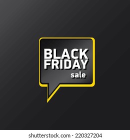 Black Friday sales tag.  vector illustration
