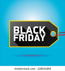 Black Friday sales tag. vector illustration