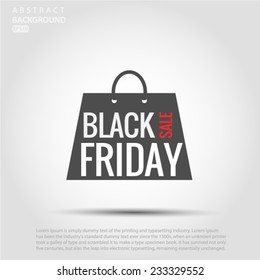Black Friday sales tag.  Vector EPS 10 illustration.