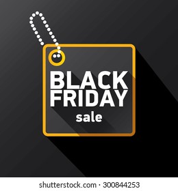 Black Friday sales tag. vector illustration