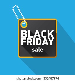 Black Friday sales tag. vector illustration