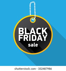 Black Friday sales tag. vector illustration