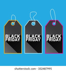Black Friday sales tag. vector illustration