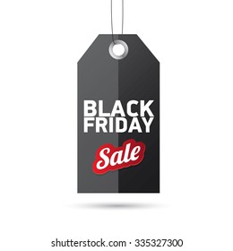 Black Friday sales tag. vector illustration