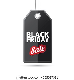 Black Friday sales tag. vector illustration